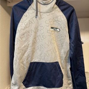 Nike NFL Seahawks Gray and Navy Women's Hoodie